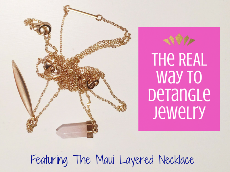 What is the way to untangle necklace chains?